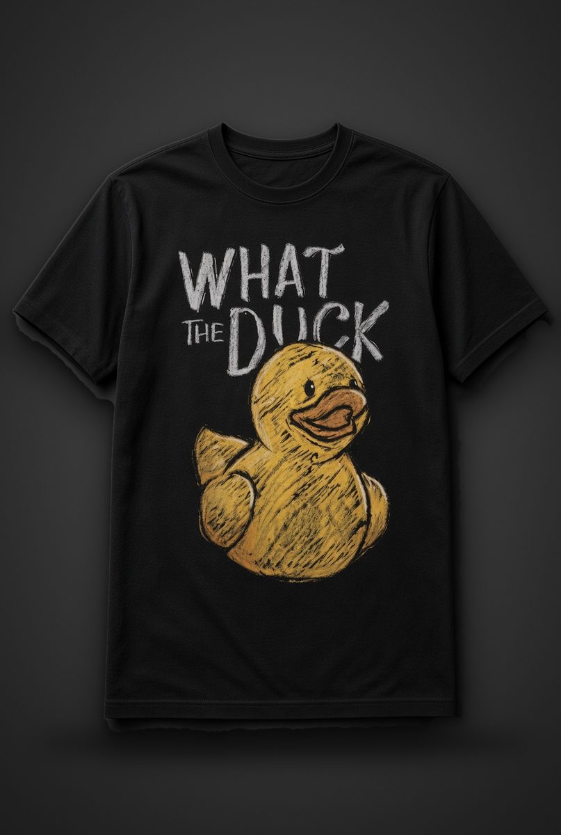 What The Duck graphic tee, black