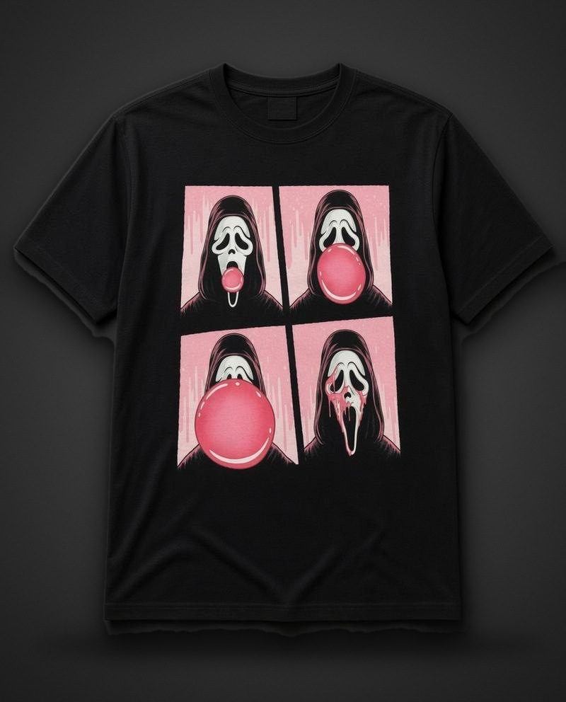 Bubble Ghost graphic tee, black