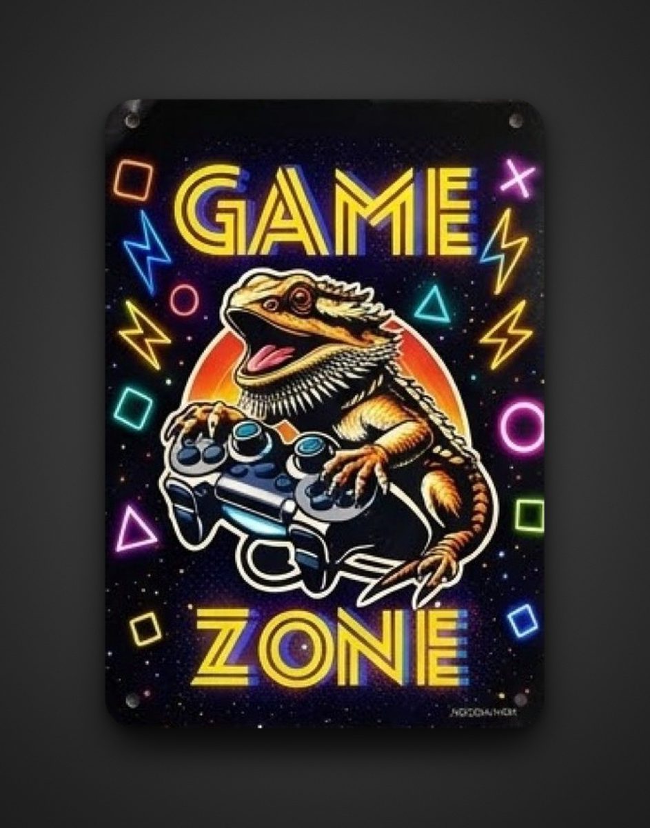 Game Zone 8×12 aluminum sign